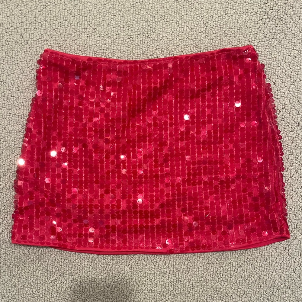 Sequin Pink/Fuchsia Sequin Mini Skirt